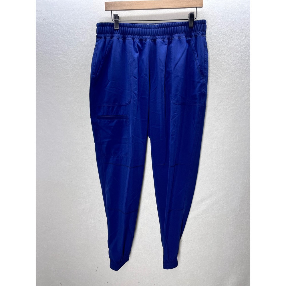 Scrubstar Scrub Pants Womens L Indigo‎ Performance Jogger Cargo 3353